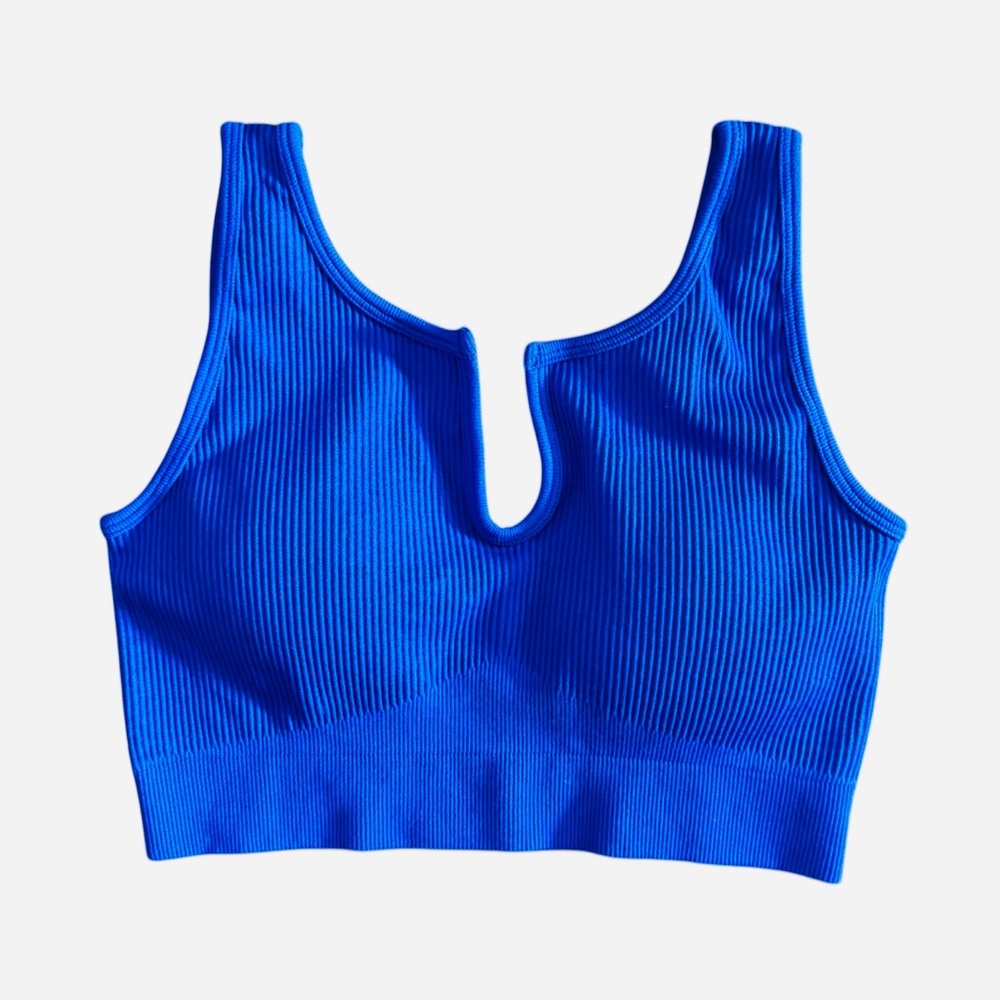 IUUI Blue Ribbed Women's Bralette
